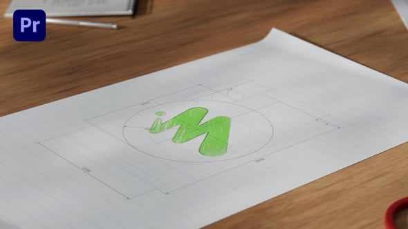 Blueprint Logo Reveal для Premiere Pro