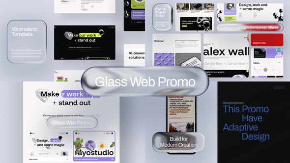 Glass Website Promo Teaser для After Effects