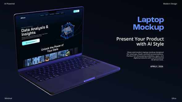 Laptop Mockup | AI Website Presentation для After Effects