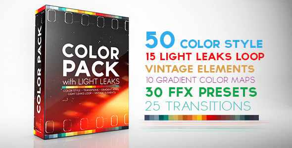 Color Pack with Light Leaks для After Effects