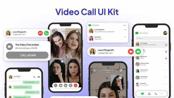 Video Call UI - интерфейс мессенджера для After Effects