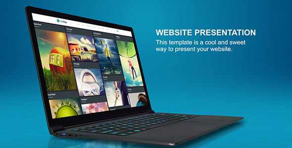 Website Presentation 3D Laptop - презентация сайта в After Effects