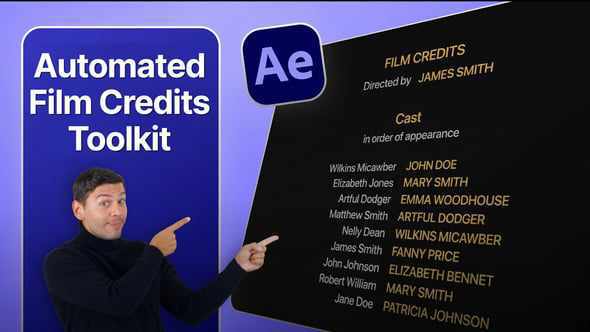 Automated Film Credits Toolkit для After Effects