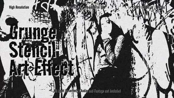 Grunge Stencil Art Effect - трафаретный стиль граффити для After Effects