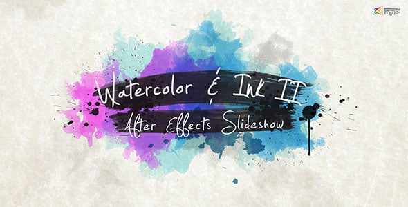 Watercolor Ink Slideshow 2 - слайд шоу для After Effects