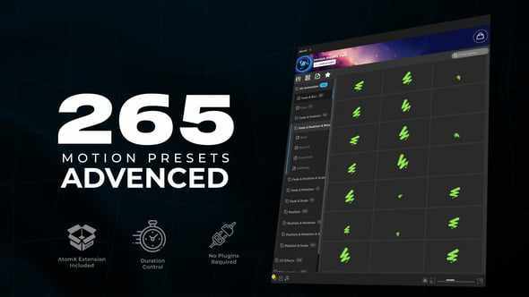 Advanced Motion Animation Presets - библиотека пресетов для After Effects