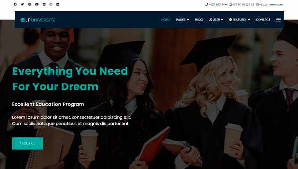LTheme University -  шаблон для онлайн-обучения на Joomla