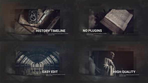 Old History Timeline Promo - элегантный шаблон для After Effects