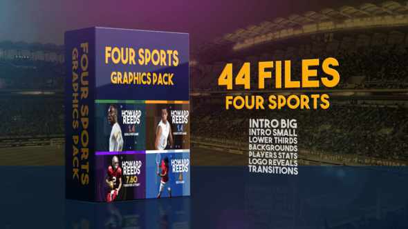 Four Sports Graphics Pack - для спортивных трансляций в After Effects