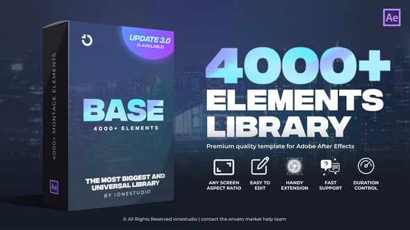 BASE | Transitions and Motion Graphics для After Effects