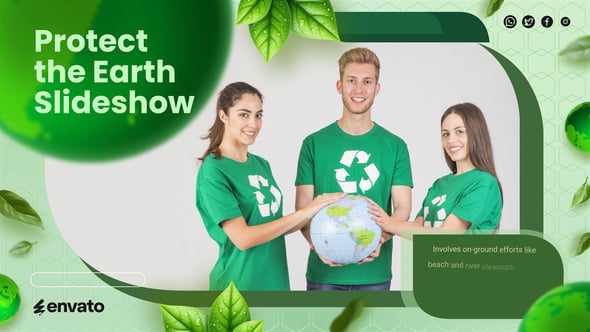 Protect the Earth Slideshow - слайд-шоу для After Effects