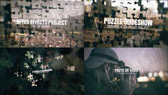 Puzzle Slideshow - мозаика из пазлов для After Effects