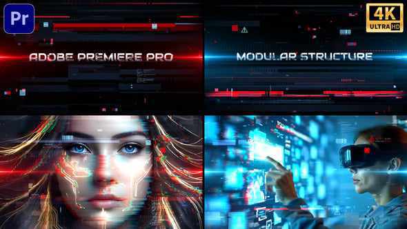 Technical Glitch Trailer - мощный шаблон для трейлера на Premiere Pro