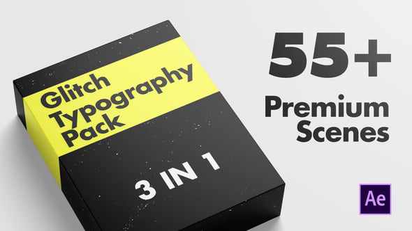 Glitch Typography Pack для стильного видеомонтажа на After Effects